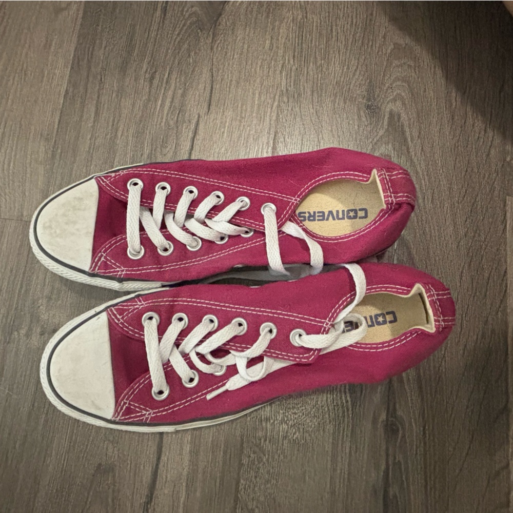 Converse All Star Fuchsia and White Chucks Sneakers Shoes size 6M 8W